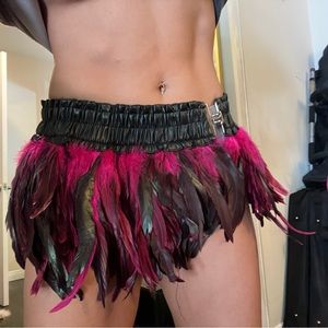 Short Feather Costume Skirts